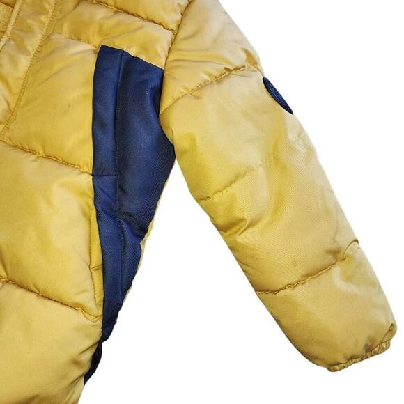 iXtreme Boys Coats, Mustard Gold & Charcoal Grey Winter Puffer Coat, Sz 7 - Picture 6 of 7